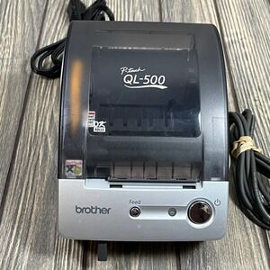 Brother QL-500 Label Printer Black Silver Thermal PC Connect USB Office